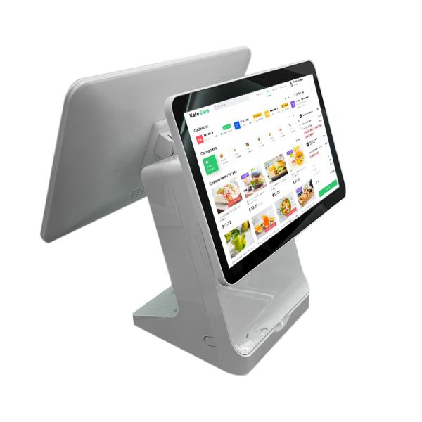 Restaurant Ordering Android POS Machine with 15.6 Inch Dual Screen and Intel Celeron J1900 CPU