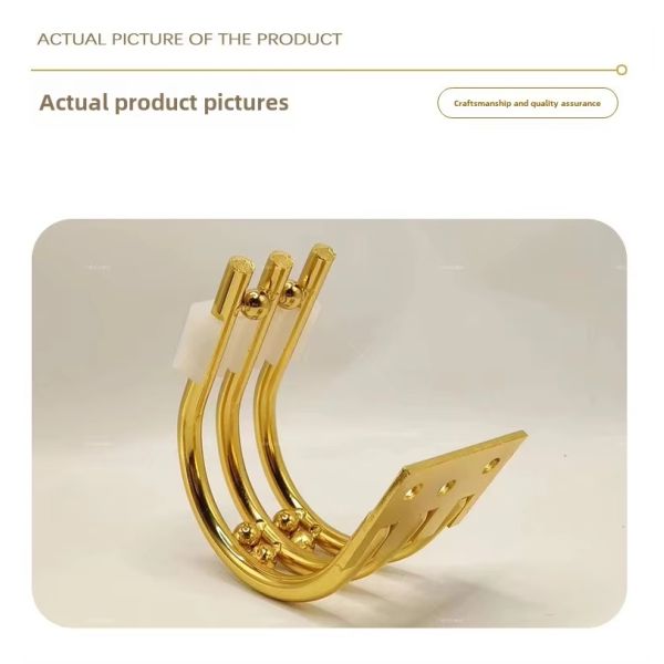 Luxury Gold Iron C-Shaped Metal Sofa Legs New Design Furniture Accessories