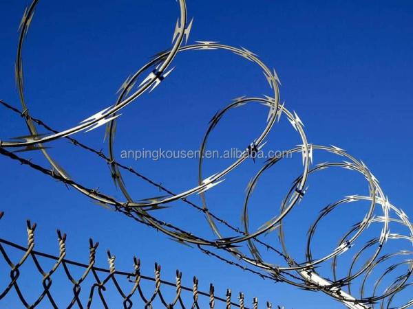 Galvanized/PVC Coated Barbed Wire Mesh for Protection of Grassland Boundary on Railway