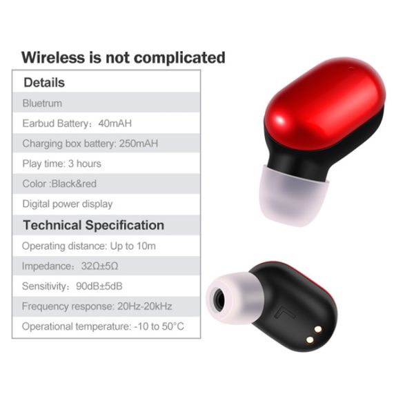 360 Degree Rotating Creative Bluetooth Earbuds IPX4 Waterproof Magnetic