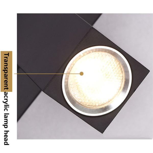 Aluminum Led Wall Light With Wall Mounted Light Source And Rotatable Lamp Head