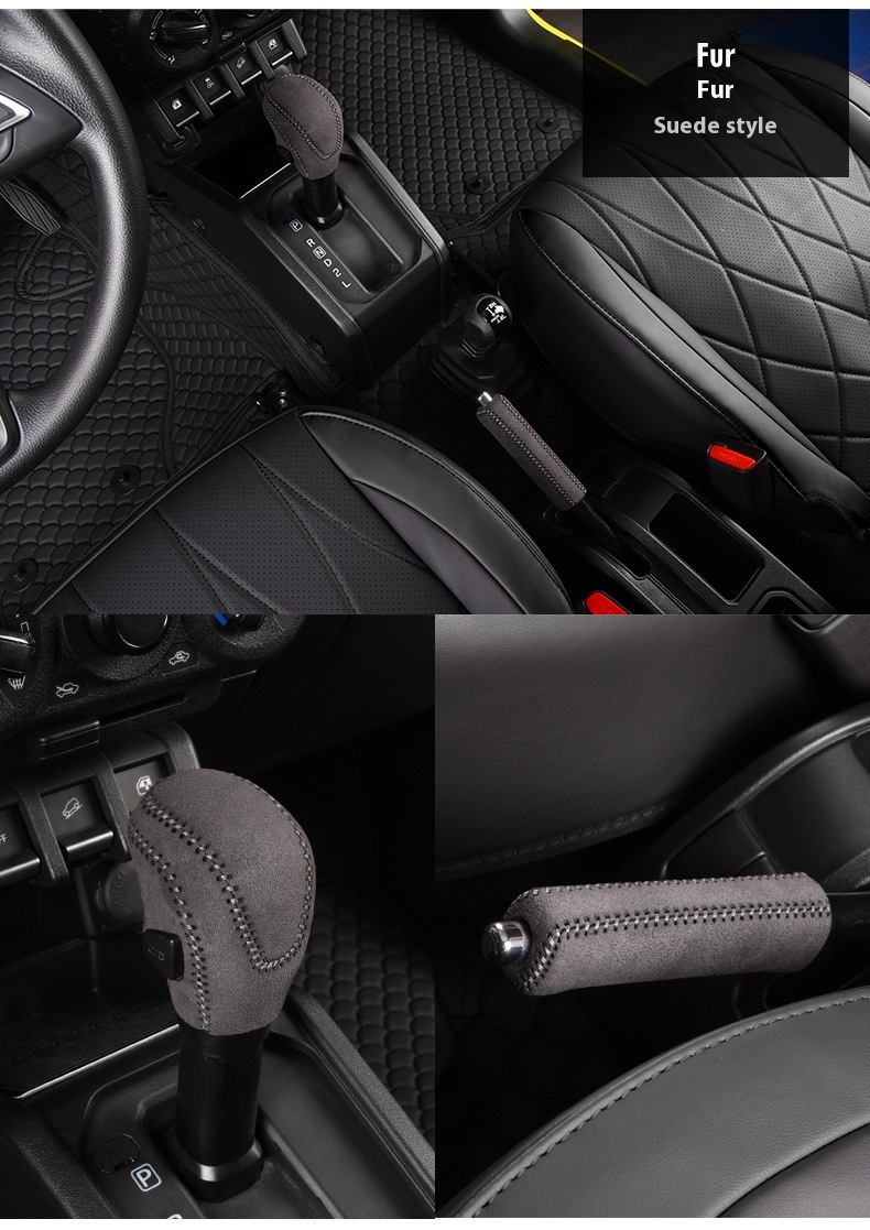 For Suzuki Jimny Leather Gear Shift Handle Cover Interior Modification Kit for JB74 JIMNY