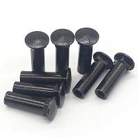 Rivets en aluminium à tête plate noire M2 M3 M6 M8 M10 M12 Rivets en aluminium à tête ronde