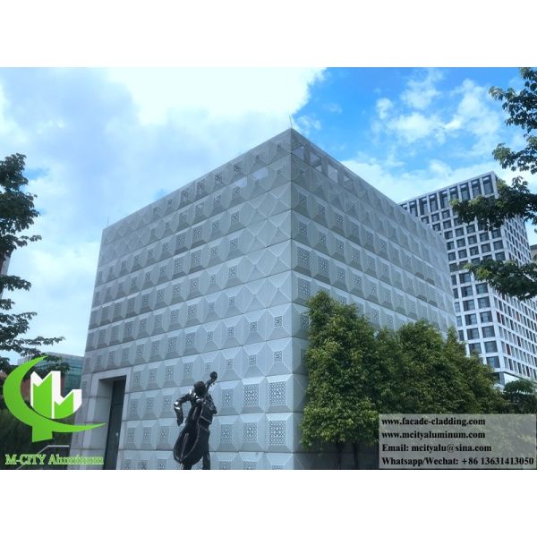 Façades métalliques perforées, panneaux de revêtement en aluminium, feuille métallique