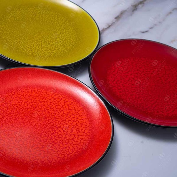 Colorful Coupe Shape Ceramic Dinner Plate 8.25'' 10.25'' 12.25''