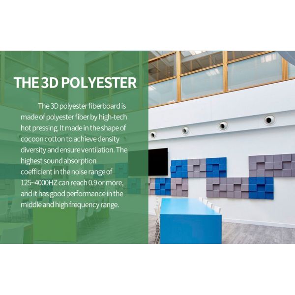 Eco Friendly Polyester Fiber Acoustic Panel Heat Insulation For Gyms