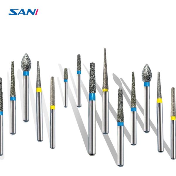 Certification dentaire argentée de l'acier inoxydable 11mm FG Diamond Burs FDA