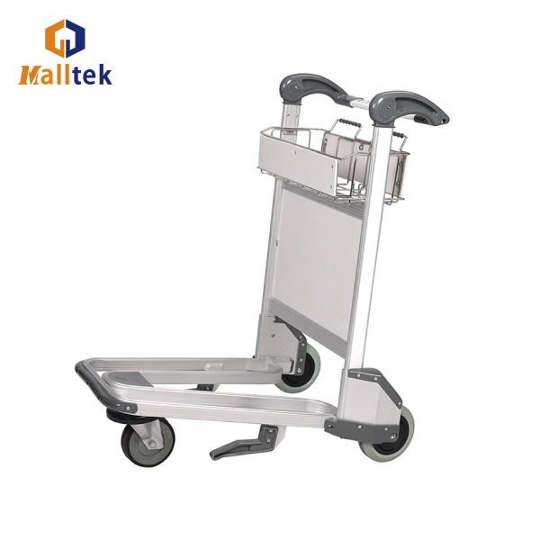 Aluminum Alloy Airport Luggage Trolley For Intermational Airport