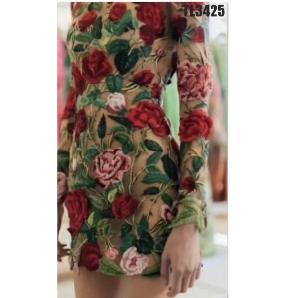 Hot sale tulle lace fabric high-end embroidery Bridal Lace Fabric Embroidery for