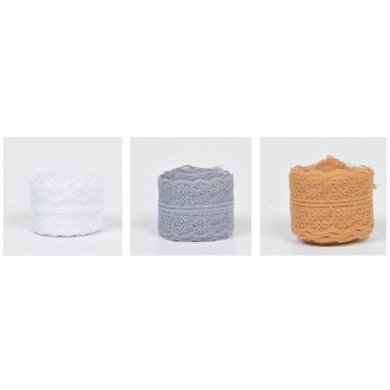 Design Colorful Lace Rice Shape Ribbon Roll for Dry Clothing Garment Decoration Accessories Ramadan Graduation School Gift Packaging