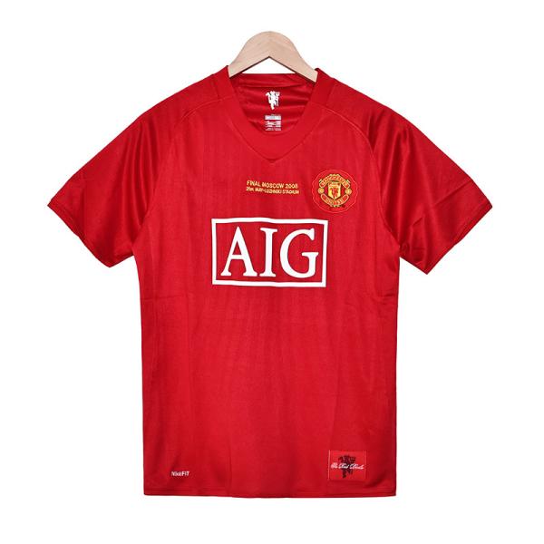 Manchester United 2007 Home Retro Football Jersey Classic Red Devils Jersey