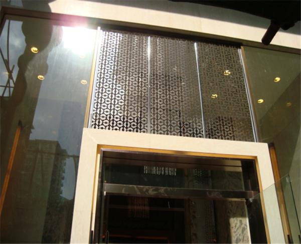 exterior wall partition large metal screen facade panel stainless steel screen