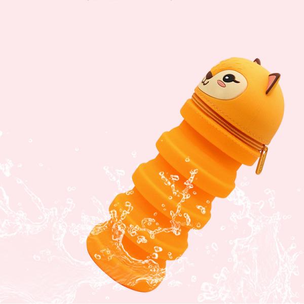Silicone Animal Design Capacity Washable Pencil Case Stationery Set for Kids in Style