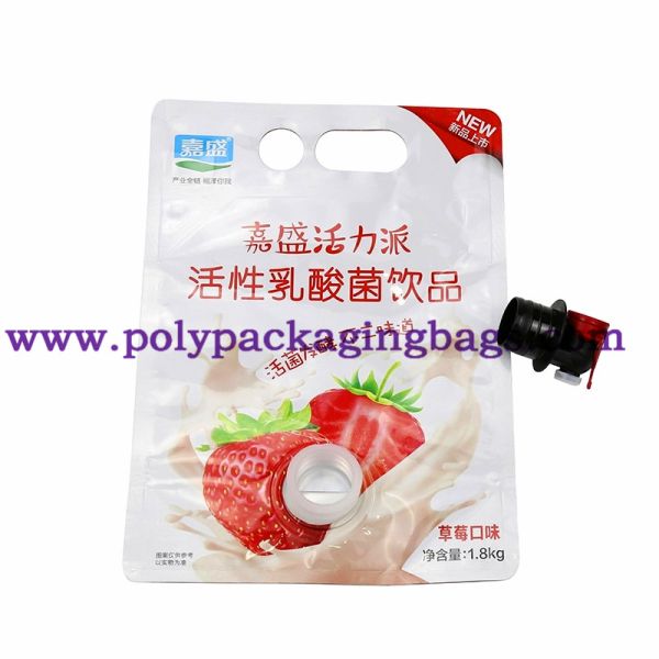 Stand Up 0.19mm 20L Plastic Liquid Food Bags With Valve / Spigot