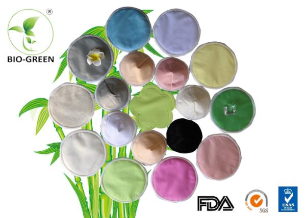 Organic Round Bamboo Breast Pads , Waterproof Thin Bamboo Cloth Pads