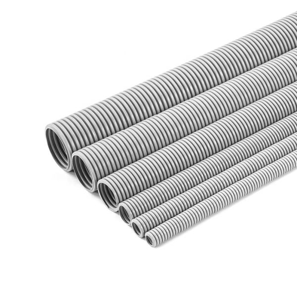 25mm Flexible PVC Corrugated Conduit in Grey for Standard Electrical Applications