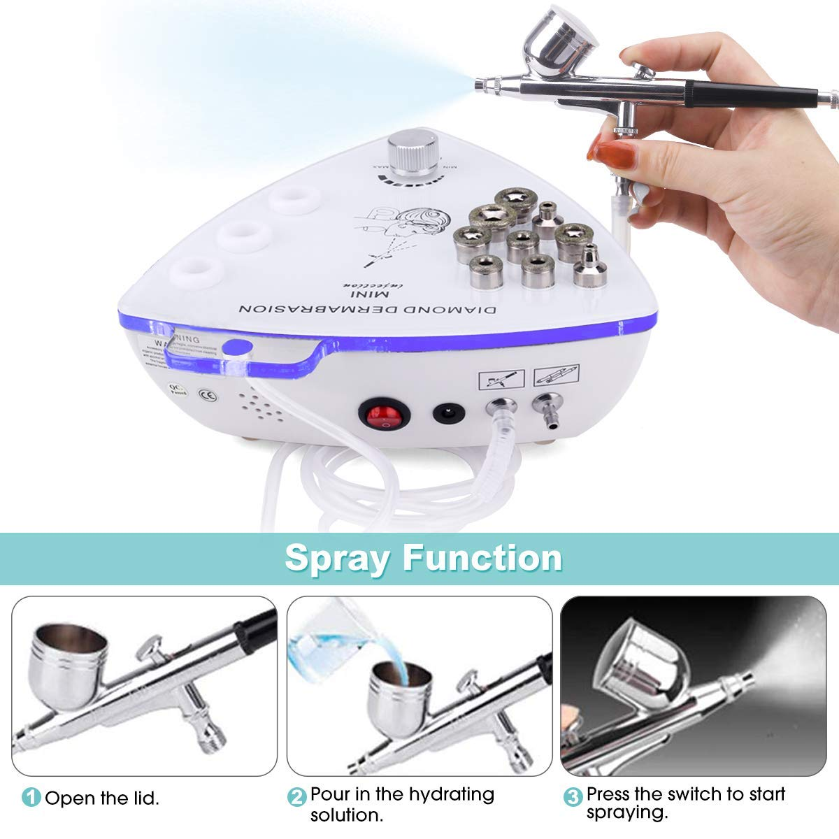 Ready Ship 2in1 Deep Cleaning Microdermabrasion Peel Hydra Dermabrasion Machine Oxygen Spray Facial Machine