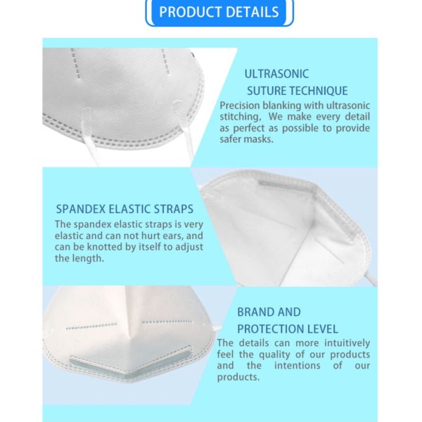 CE FFP2 EN149 15.5*12.5cm N 95 Respirator Mask