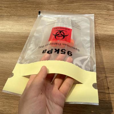 Wholesale Sample Bag Biohazard Specimen Transport Bag Transparent 95kPa Biohazard Bag Specimen Transport Bag