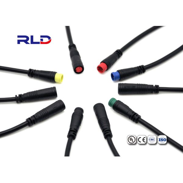 Провод штепсельной вилки соединителя Pin электрического ВЕЛОСИПЕДА 2A M8 IP65 2 водоустойчивый, который нужно связать проволокой