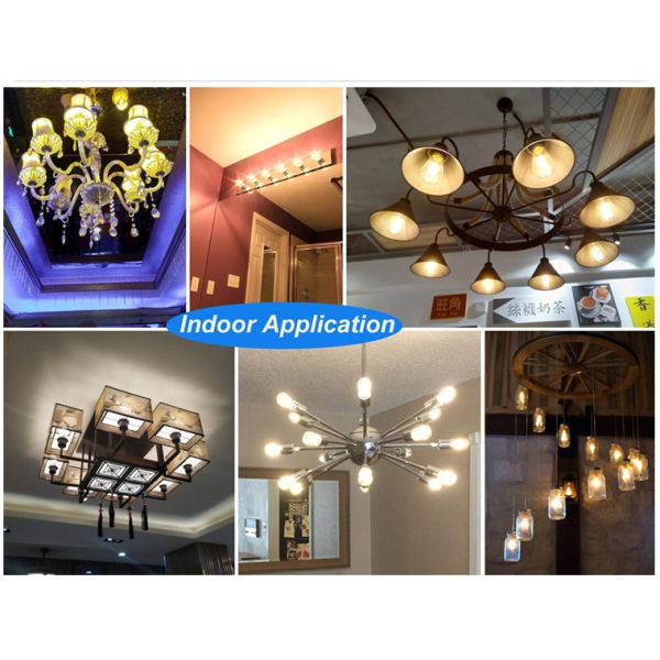 Лампа замкнутая свечой шарика 220V 240V шарика нити галоида ECO нити СИД E27 E14