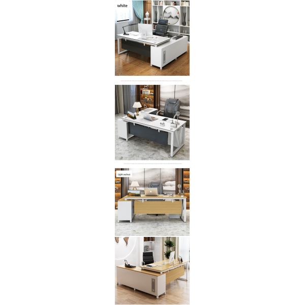 Moderne style simple MDF Matériau en forme de L Chef Directeur Général Bureau Bureau exécutif Bureau avec armoire