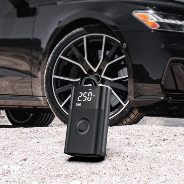Portable Cordless Tire Inflator Air Compressor with Digital Pressure Gauge LED Light
