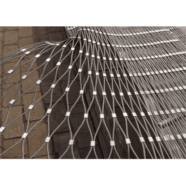 Galvanised PVC Coated Diamond Mesh , Parrot Aviary Netting Stainless Steel