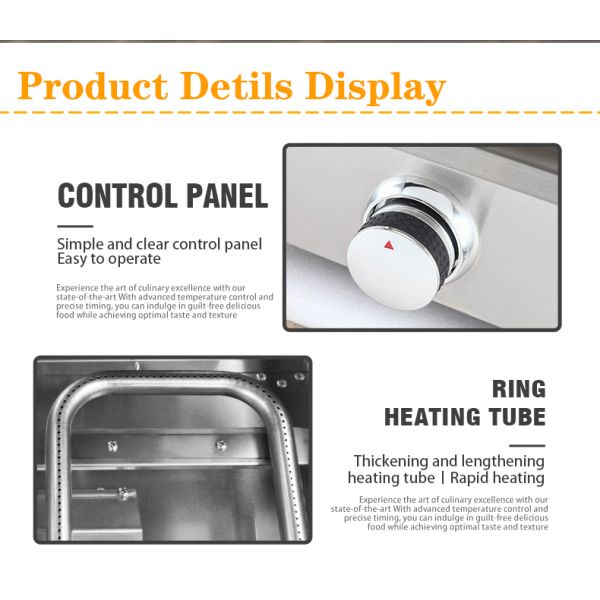 Грилл Размер 340*320 мм Газовая пиццерия Печь для кемпинга Садовая вечеринка Выпечка вкусных пицц