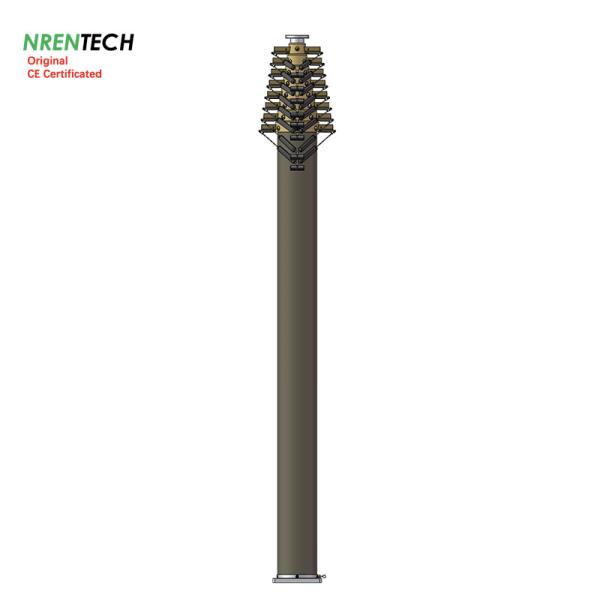 15m lockable pneumatic telescopic mast 30kg payloads 2.8m closed height mobile masts