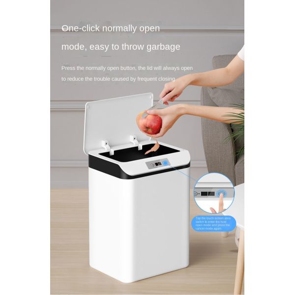 Intelligent Inductive Household Bedroom Living Room Toilet Toilet with Cover Creative Automatic Electric Induction Garbage Can