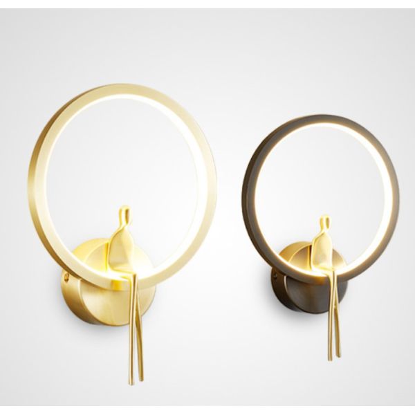 Minimalist copper wall lamp bedroom bedside lamp modern simple living room background wall lamp hotel villa stair corridor lamp