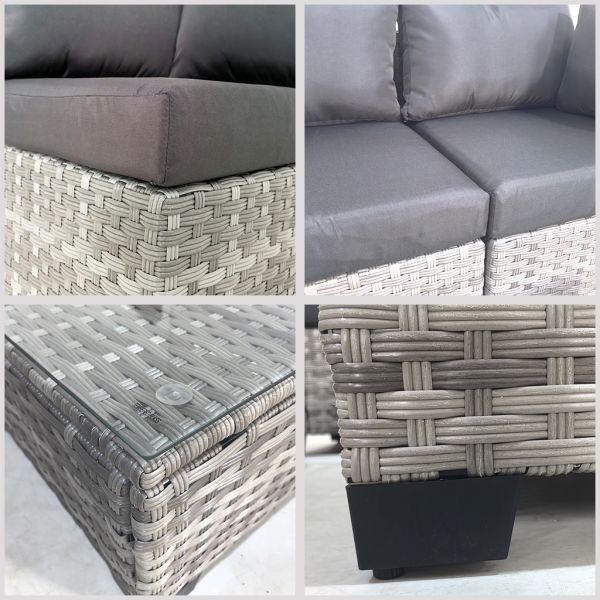 Factory 2026 Hot Sale  New Modern All-Weather PE Rattan Wicker Sectional Patio Sofa Set, Outdoor Garden Furniture