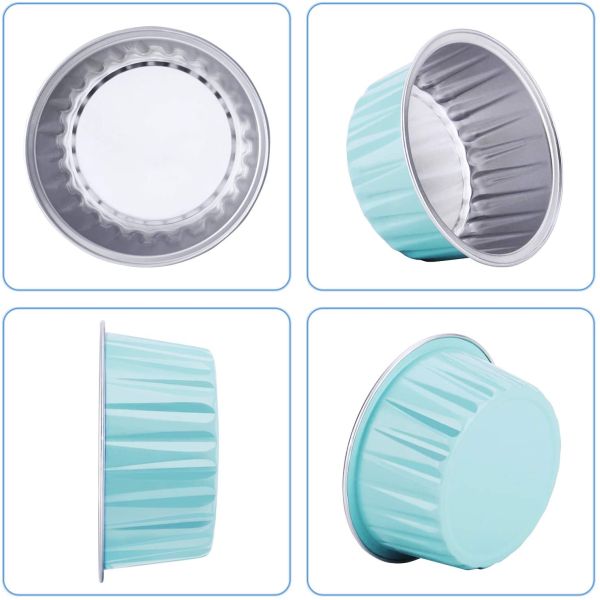 3.35 Inch Airline Aluminium Foil Baking Cups Cupcake Molds