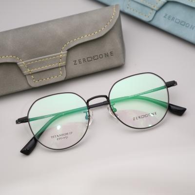 Moderno Estilo Durável Elástico Fluente Beta Titânio Frame Óculos 52mm