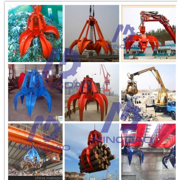 Professional CE ISO Approved And China Factory Direct Supplied Wire Rope Orange Peel Grab Bucket