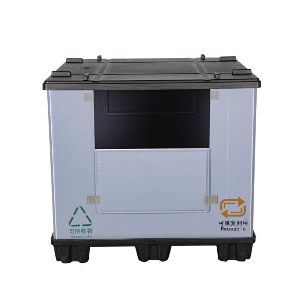 Custom HDPE gaylord box pallet foldable plastic pallet box for automotive battery packaging