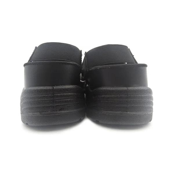 Black Steel Toe Kitchen Shoes Unisex Restaurant Work Shoes Non Slip Clean Easy