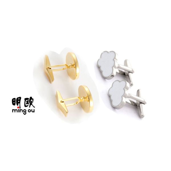 Lightweight Bride And Groom Cufflinks , Vintage Mens Shirts Cufflinks 17g