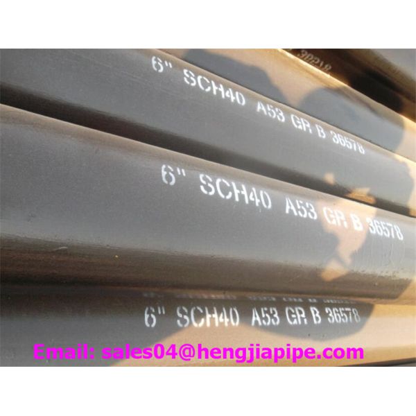 6inch SCH40 ASTM A53 Gr.B steel pipes