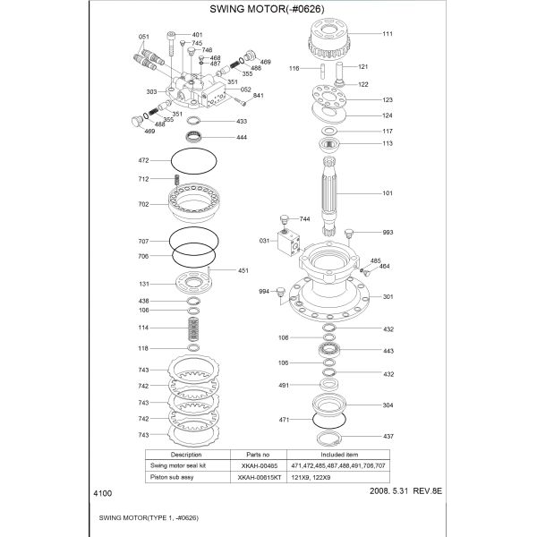 Привод 31N8-12020 качания экскаватора R305-7 Hyundai