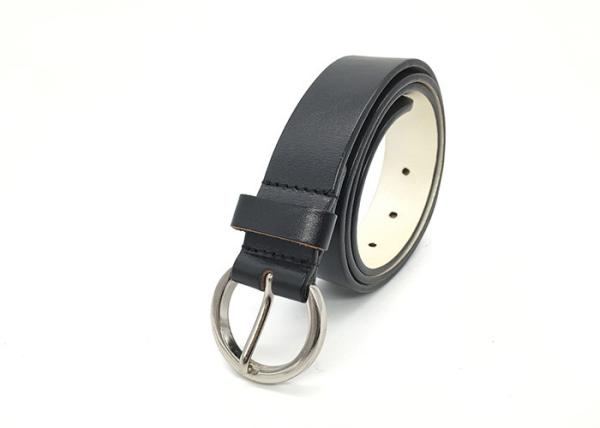 Cute Women 's Fashion Leather Belts For Jeans Or Dress With Round Buckle