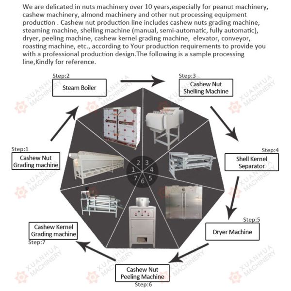 Artificial Cashew Nut Processing Machine 90-95% Shelling Rate Simple Operation
