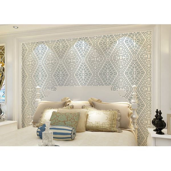 Wet Embossed Nonwoven Modern Removable Wallpaper Geometric Sound - Absorbing