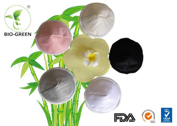 Organic Round Bamboo Breast Pads , Waterproof Thin Bamboo Cloth Pads