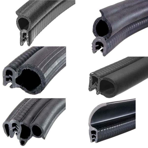 Clipe resistente à água no perfil de borracha U Foam Seal Bulb Glass Edge Trim para porta do carro