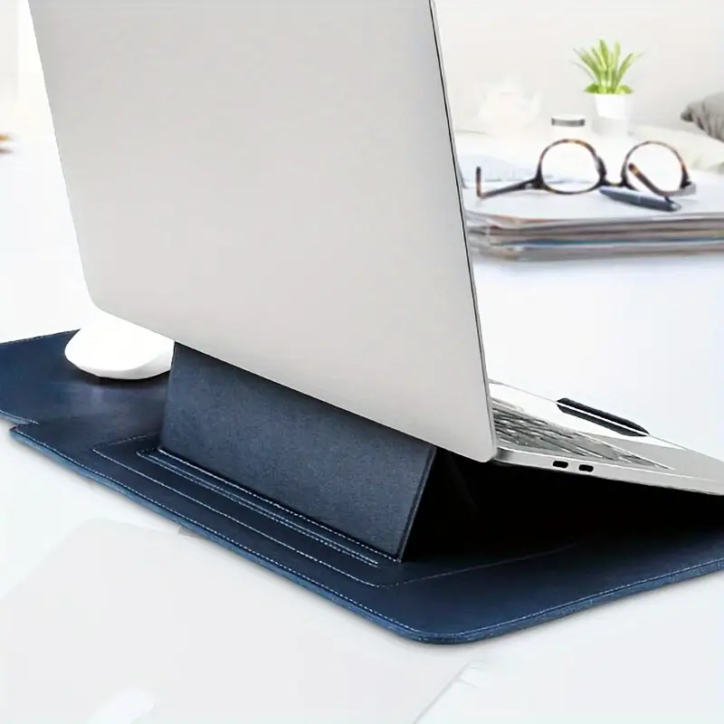 Leather Bag Laptop Mouse Pad 2 in 1 Hand-held Computer Storage Bag Computer Simple Business Bags Covers for 13 14 15