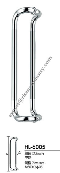 Stainless steel door handle HL6005, dia38 X 600