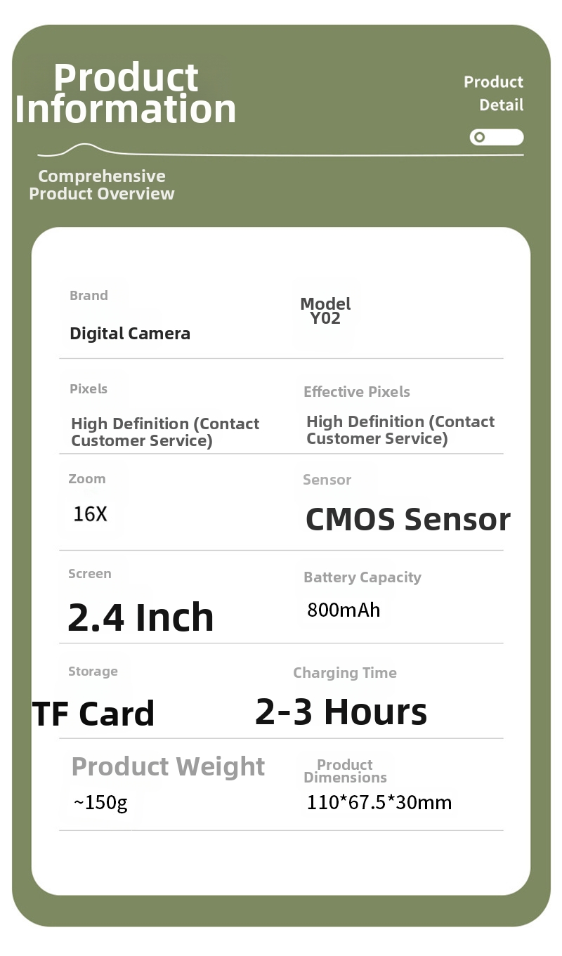 DLC  Digital Camera 64MP 4K Video Camera with 180° Flip Screen 16X Zoom WiFi Vlogging Camera for Students Beginners