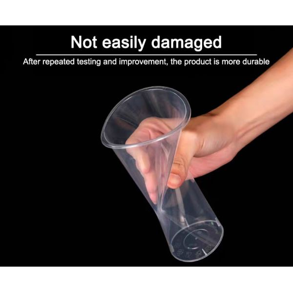 90 Caliber Disposable Food Packaging PP Cup Injection With Lid 16oz